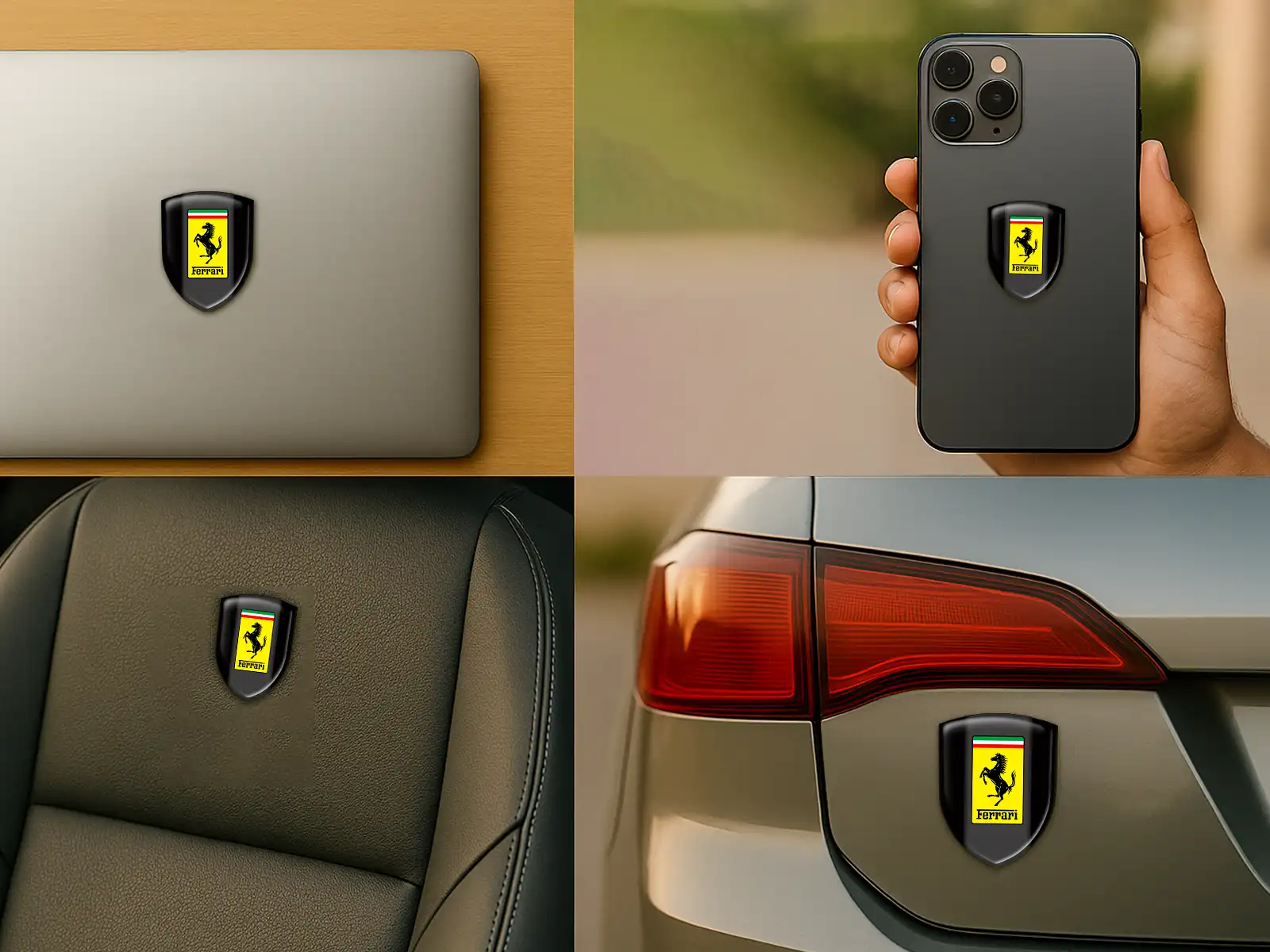 Ferrari Adesivi a Cupola Alta Qualità Professionali Regolabili